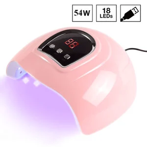 54W High Power UV LED Nail Lamp 18 LEDs USB Portable Nail Dryer Gel Curing Lamp With Timer Display