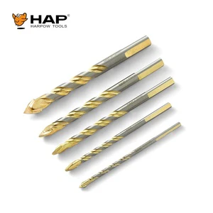 Triangular Shank Tungsten Carbide 5mm 6mm 8mm 10mm 12mm Multipurpose Glass Drill Bit Set for Ceramic Tile Glass Drilling