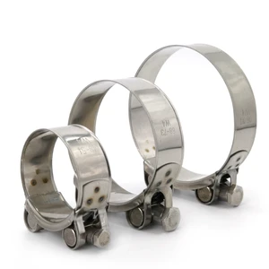 European Style Heavy-Duty Bolt Clamp 201/304/316 Stainless Steel for Robust Pipe Hose & Throat Hoop Clamp