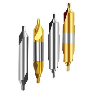 JEEKVISEN High-Speed Steel Carbide Center Drill 120 Point Angle Super Life Tialn Coating 4/6 Shank Diameter CNC Deep Hole