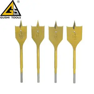 China High Carbon Steel White & Tin Coated Woodworking Tools Auger Spade Drill Bit for Wood