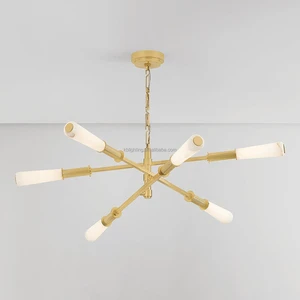 Nordic Minimalist Loft Cafe Retro Creative Led Hanging Lamp Tree Branch Alabaster Chandelier