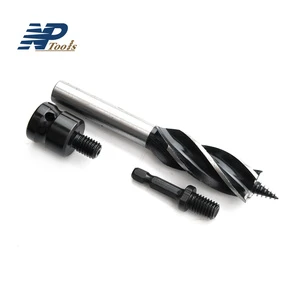 Naipu Auger Twist Drill Bit 4 Flutes Wood Drill Hex Shank 8-35mm Fast Cut Carpenter Joiner Tool Drilling Bit for Wood Cut Suit
