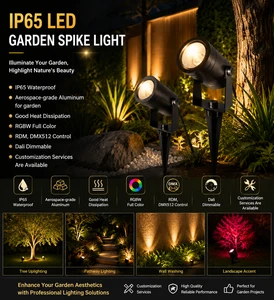 Waterproof IP67 Garden Landscape Spotlight Spike Light High Quality Outdoor 9W AC 90-230V Aluminum CRI80 RISE 30000 Warm White