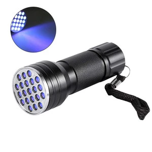 Ultra Violet 21 LED UV Flashlight Portable Handheld Aluminum Black Light UV Torch Light for Urine Detection