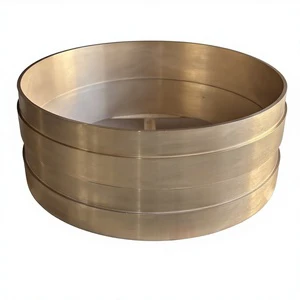 Brass Sleeve Single Side Inner Oil Groove Flange Threaded Mounting Polished Surface for Construction Bushings