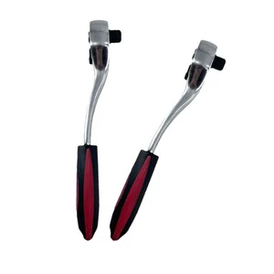 High-Speed Crank Ratchet Wrench -Ergonomic Red/Black Handle, 290g CRV