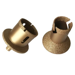 Granite Sink Hole Saw Diamond Vacuum Brazed Core Drilling Bit Chamfering Hole Cutter OEM Tools Tile Marble