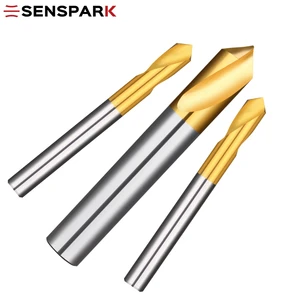 HSS 90 Degree Extended Center Drill Titanium Coating Spotting Drill for Stainless Steel Positioning Drilling SENSPARK