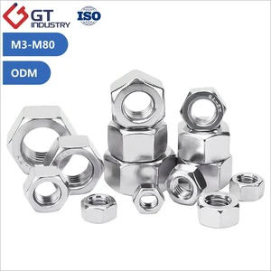 DIN934 DIN 934 Hexagonl Hex Nuts Stainless Steel 304 316 A2-70 A4-70 316 M4 M5 M6 M8 M10 M12 M16 M20 M24 Hexagon Nuts