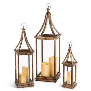 Traditional Design Wooden Lantern High Quality Decorative Hanging Candle Holder Ramadan Decoration Wholesale Candle Lantern