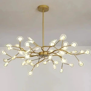 Modern Led Pendant Lights Gold Black Tree Branch Chandeliers Decor Bedroom Dining Living Room Luster Lamp Home Decoration