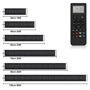 SIROKA SRK-A01 Remote Control 24/7 Smart WRGB LED Grow Fish Aquarium Light Full Spectrum for Live Plant Fish Tank 12-55 Inch