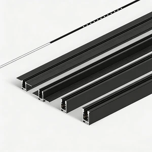 Ultra-narrow 5mm Magnetic Track Embedded Recessed Pre-wired Suspended Fixture No-main-light Living Room Minimalist Smart Model