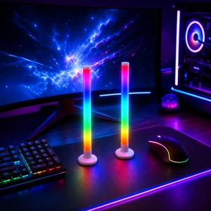 RGBIC Gaming Light Bars Music Sync LED Ambient Light Bar with App Voice Control for PC Gaming Desk Setup