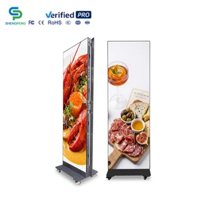 P1.86 P2 P2.5 New Foldable Display Screen Wifi Control for Indoor and Outdoor Advertising Led Screen Poster Digital Led Poster