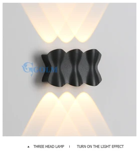 Black White Aluminum IP65 Waterproof Wall Sconces 4W 6W 8W Led Wall Lights AC110V AC220V Led Wall Lamps for Bedroom Corridor