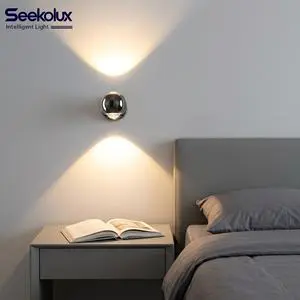 Modern LED Wall Lamp Interior Up&Down Lighting COB Anti Glare Dimmable Decorative for Home Bedroom Background Wall Reading Lamp