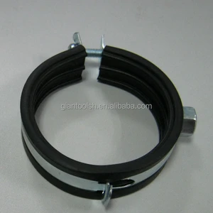 Hanging Split Pipe Clamp With Rubber Rubber Coated Pipe Clamps