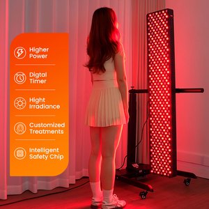 Standing Red Light Therapy for Full Body Panel with 360 LEDs 660nm & 850nm Near Infrared Skin Tightening US Plug