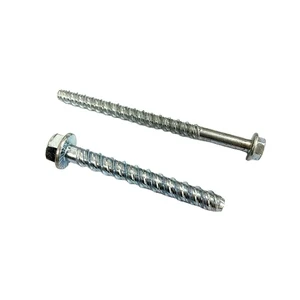 Galvanized Flange Head Concrete Screw Anchor Custom Size Masonry Bolt Cement Anchor