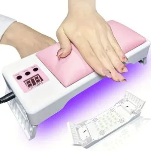 Professional Rechargeable LED UV Nail Lamp with Foldable Arm Rest Fast Gel Nail Polish Curing for Nail Art for Home Use