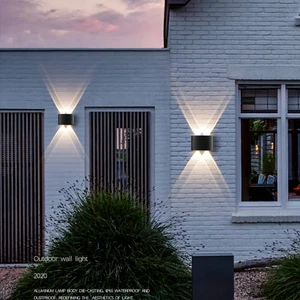 LED Wall Lamp 2700-6500K Motion Sensor Indoor Outdoor Wall Sconce IP65 Aluminum Wall Light for Garden Porch Villa 2-Year