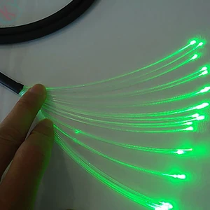 Solid Core 8mm 100Meter LED Lighted Black Coated End Glow Star Fiber Optic Cable for Pool Facade Lighting