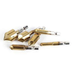 Lightweight 6-Piece Chamfering Tool Set Easy Handling Hexagonal Shank 90 82 Degrees Drill Bits