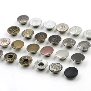 Custom Logo Personalized Brand Brass Zinc Alloy Metal Denim Jeans Buttons and Rivets
