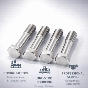 Hexagon Head Screws Stainless Steel 304/316 DIN Hex Bolts & Screws Marine Grade 316 Fasteners