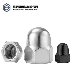 Stainless Steel DIN1587 Hex Domed Cap Nuts A2-70/A4-80 High Strength Acorn Nuts For Automotive Wheel Axle Engine Cover Fastening