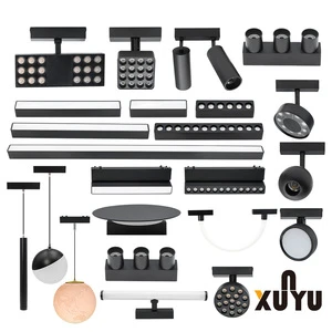 48V Ultra Slim Magnetic LED Track Light Rail White Black System Recessed Surface for Commercial Indoor Ceiling Lighting