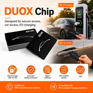 Custom MIFARE DUOX RFID EV Charging Card For E-mobility ISO15118 OCPI OCA Anti-burn High Security NFC Car Key Smart Karte
