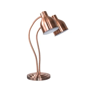 Double Head Rose Gold Heat Lamp Food Warmer With Cheap Price Stocked Golden Buffet Food Heating Lamp Food Display Warmer
