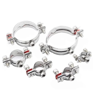 High Quality Steel Pipe Bracket Cold Shrinkable Pipe Clamp Tube Hose Clamps with Hex Nut Qinkai QK