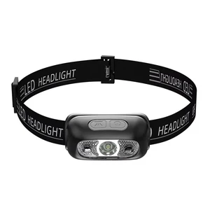 New Mini COB Powerful Portable Rechargeable IP54 Flood Beam 3 Modes Wave Sensing ABS Body Tactical Headlight Headlamp