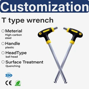Premium Carbon Steel T Handle Ball End Hex Key Allen Wrench with German Packaging EPR for Heavy Duty Assembly Service