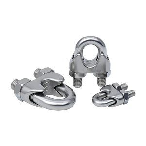 M6 1/4 Inches Stainless Steel Wire Rope Cable Clip Clamp U Bolt Saddle Fastener
