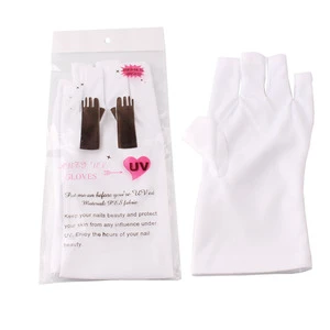 Nail-care Gloves UV-resistant Protect Lamps Rays Prevent Tanning Semi-open Finger Design Breathable for Use Gel-curing Lamps