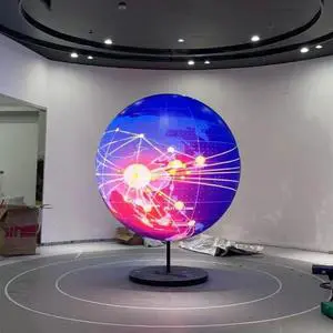P1.8 Customized Building Decoration Spherical Video Sphere 3d Animation Indoor 0.3 Meter Flexible LED Spherical Display Screen