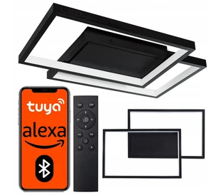 JACKSUN Modern Rectangular Ceiling Light For The Living Room Bluetooth Doodling Feature Remote Control 30W Indoor Lighting