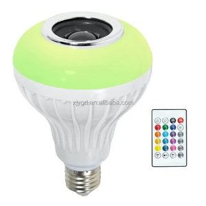 12W E27 RGB LED Light Bulb with Built-in Blue Tooth Speaker and Remote Control Ideal for Party and Home Decor