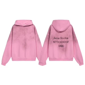 Best-selling Washed Vintage Distressed 1996 Letter Oversized Hoodie 100% Cotton Sweatshirt for Couples Men Women