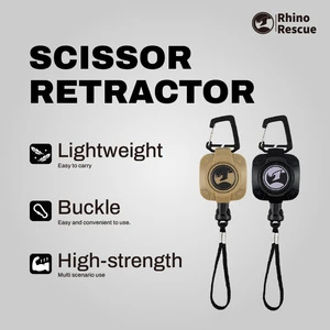 Rhino Rescue Extra Large Outdoor Buckle Steel Wire Roperebound Device Scissors Retractable Clip