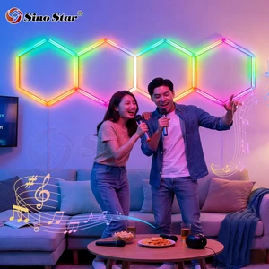 Music Rhythm LED Light RGB Music LED Lamp Sound Control for Auto Repair Shop Gym Gaming Setup KTV Bar Party Room Lighting