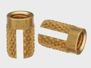 Custom Dimension Brass Grip Thread Bushings Expansion Mount Components For Molded Assemblies And Industrial Production