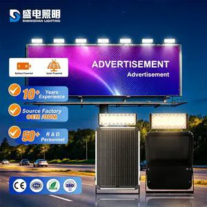 High Bright Outdoor Waterproof Ip65 Billboard Lighting Energy Saving Street Advertising Solar Billboard Light