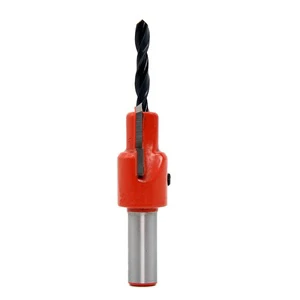 TCT Adjustable Countersink Drills for Woodworking 10mm Shank 90 Degree with Polit Center Drill 2.8mm-6.4mm