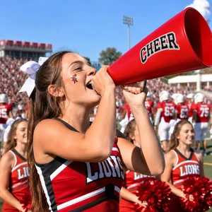 Custom Cheerleading Spirit Megaphone with Printed Logo for School Sports Team OEM Manufacturer